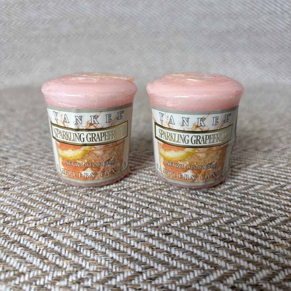 2 Yankee Candle SPARKLING GRAPEFRUIT Votives